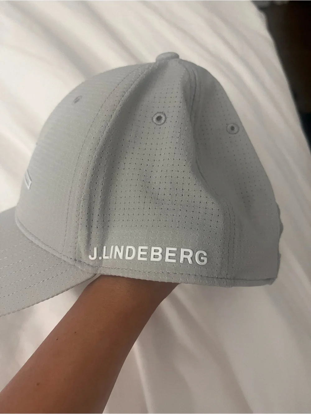 J.Lindeberg Grey Performance Logo Golf Cap